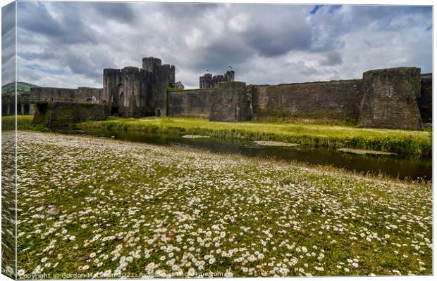 Caerphilly Castle, South Wales Canvas Print by Gordon Maclaren