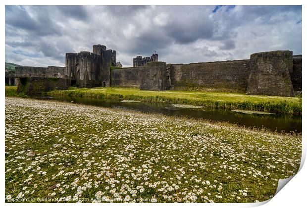 Caerphilly Castle, South Wales Print by Gordon Maclaren