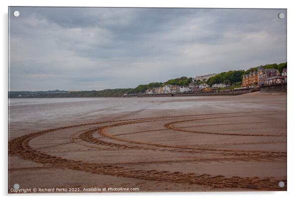 Filey beachfront patterns Acrylic by Richard Perks