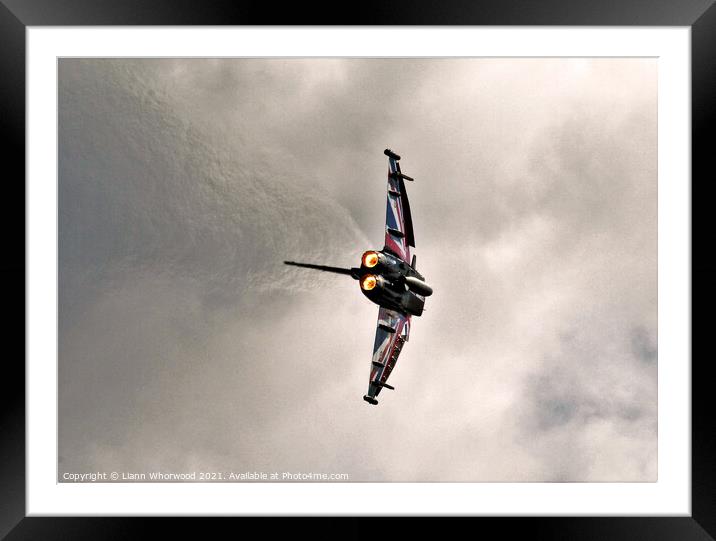 Typhoon Fighter jet Framed Mounted Print by Liann Whorwood