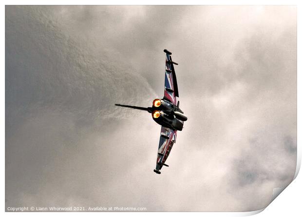 Typhoon Fighter jet Print by Liann Whorwood