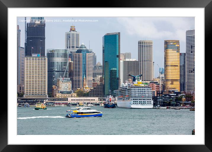 Sydney Circular Quay and Cityscape Framed Mounted Print by martin berry