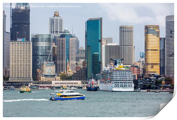 Sydney Circular Quay and Cityscape Print by martin berry