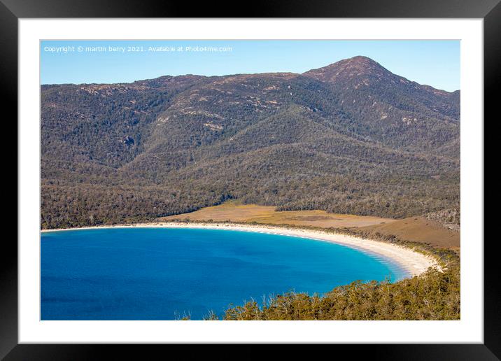 Wineglass Bay Famous Beach Tasmania Framed Mounted Print by martin berry