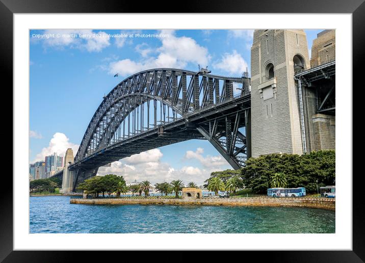 Sydney Harbour Bridge Australia Framed Mounted Print by martin berry