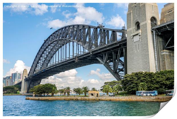 Sydney Harbour Bridge Australia Print by martin berry