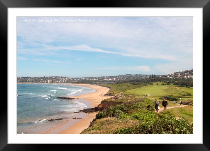 Long Reef Beach Sydney Framed Mounted Print by martin berry