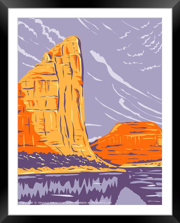 Dinosaur National Monument on the Uinta Mountains Between Colorado and Utah WPA Poster Art Framed Mounted Print by Aloysius Patrimonio