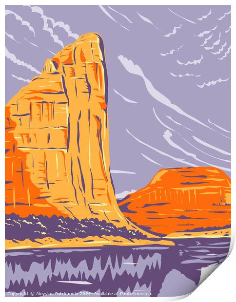 Dinosaur National Monument on the Uinta Mountains Between Colorado and Utah WPA Poster Art Print by Aloysius Patrimonio