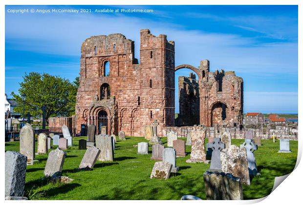 Lindisfarne Priory Print by Angus McComiskey