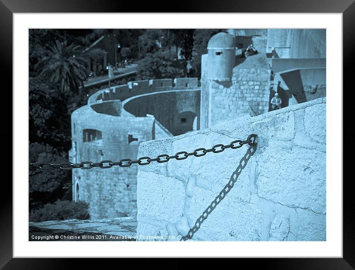 These City Walls Framed Mounted Print by Christine Johnson
