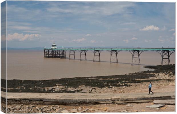 Clevedon Pier, Somerset Canvas Print by mark humpage