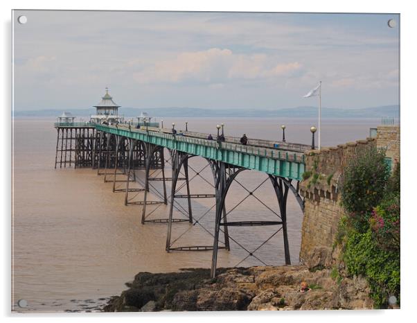 Clevedon Pier, Somerset Acrylic by mark humpage