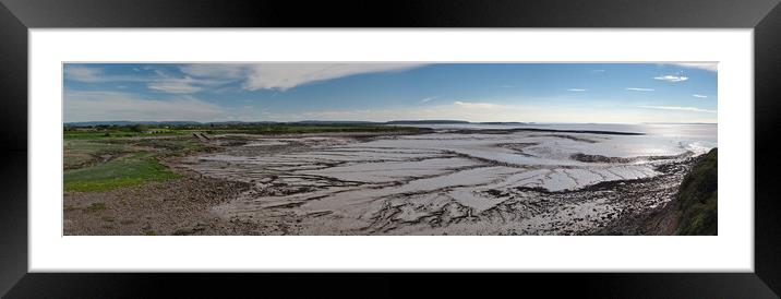 Clevedon coast panorama Framed Mounted Print by mark humpage