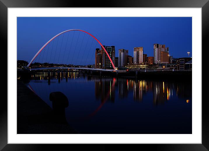 millenium Bridge reflections 2. Framed Mounted Print by Northeast Images