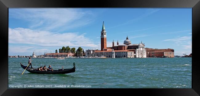Gondola in Romantic Venice Italy Framed Print by John Gilham