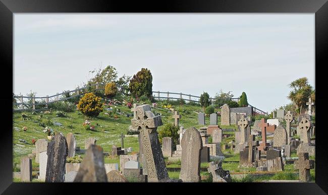 Broadchurch scene St Andrews church, Clevedon Framed Print by mark humpage