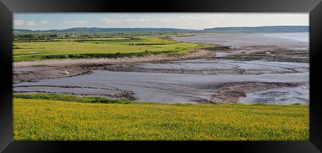 Clevedon coast looking from top of Poets Walk hill Framed Print by mark humpage