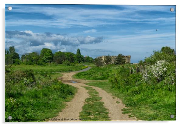 Gunners Park, The Garrison, Shoeburyness, Essex. Acrylic by Peter Bolton