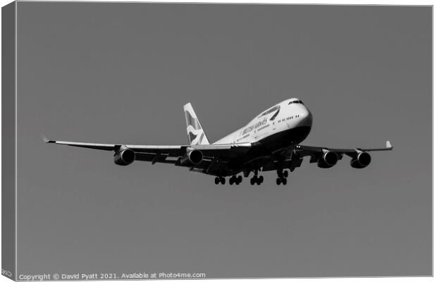 British Airways Boeing 747-436 Canvas Print by David Pyatt