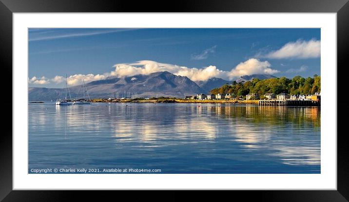 The Mountains of Arran as a Backdrop Framed Mounted Print by Charles Kelly