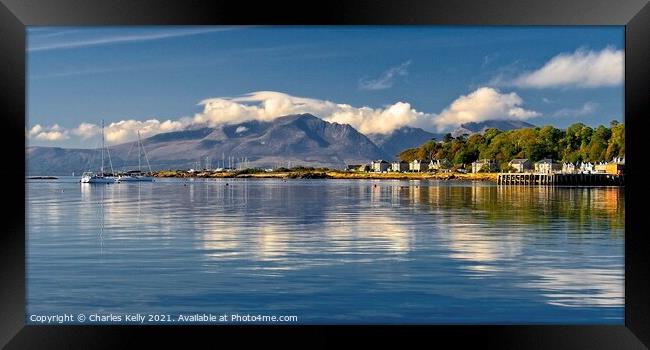 The Mountains of Arran as a Backdrop Framed Print by Charles Kelly