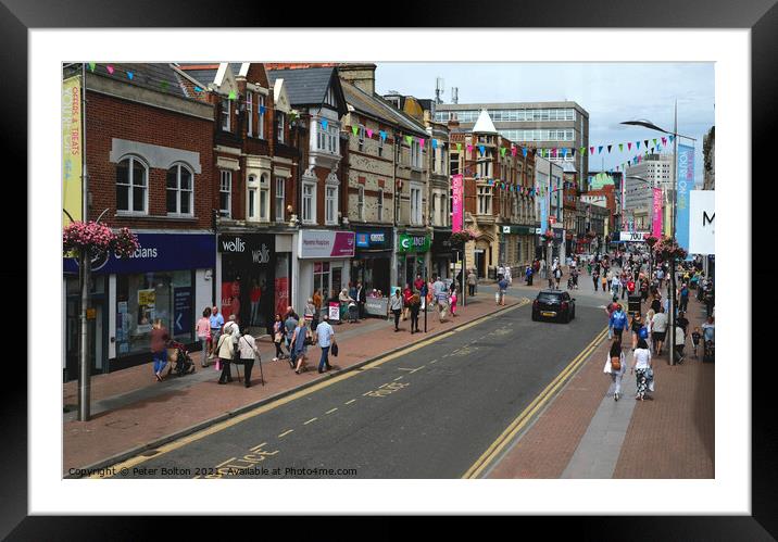 Southend on Sea High Street, Essex, UK. Framed Mounted Print by Peter Bolton
