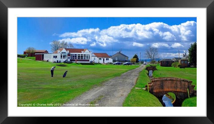 Playing out the 18th at Millport Framed Mounted Print by Charles Kelly