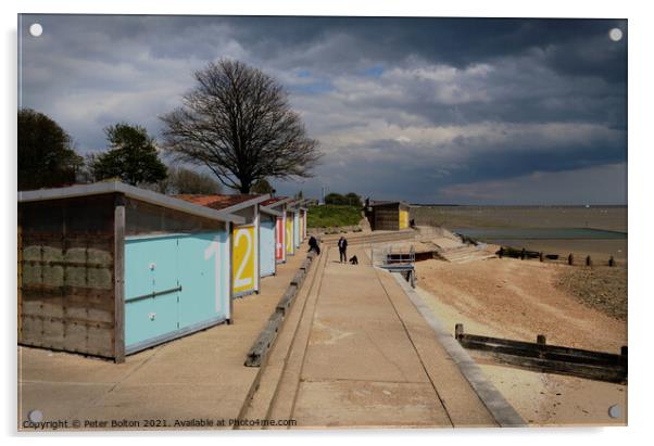 East Beach, Shoeburyness, Essex. Acrylic by Peter Bolton