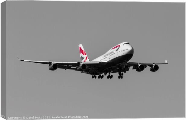 British Airways Boeing 747 Canvas Print by David Pyatt