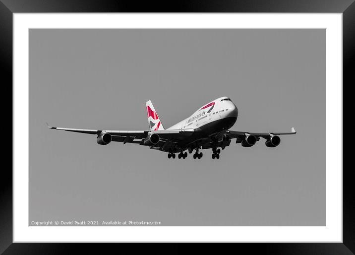 British Airways Boeing 747 Framed Mounted Print by David Pyatt