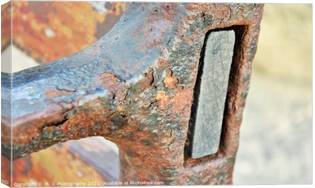 A close up of a piece of rust Canvas Print by M. J. Photography