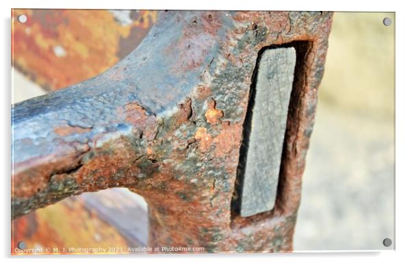 A close up of a piece of rust Acrylic by M. J. Photography