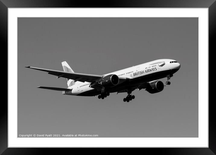 British Airways Boeing 777-236  Framed Mounted Print by David Pyatt