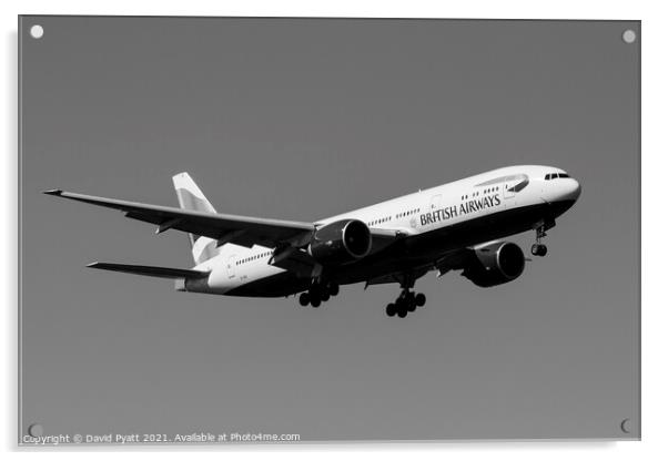 British Airways Boeing 777-236  Acrylic by David Pyatt