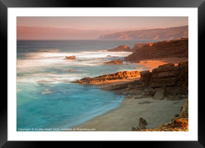 Majestic Sunrise over Jurassic Seascape Framed Mounted Print by Dudley Wood