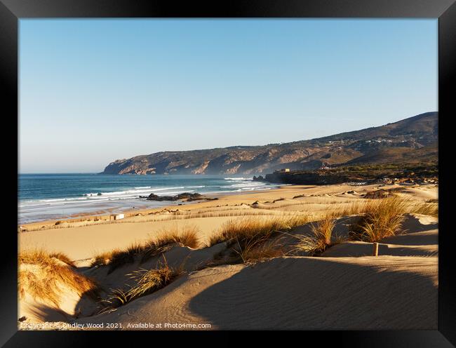 Serenity at Guincho Beach Framed Print by Dudley Wood