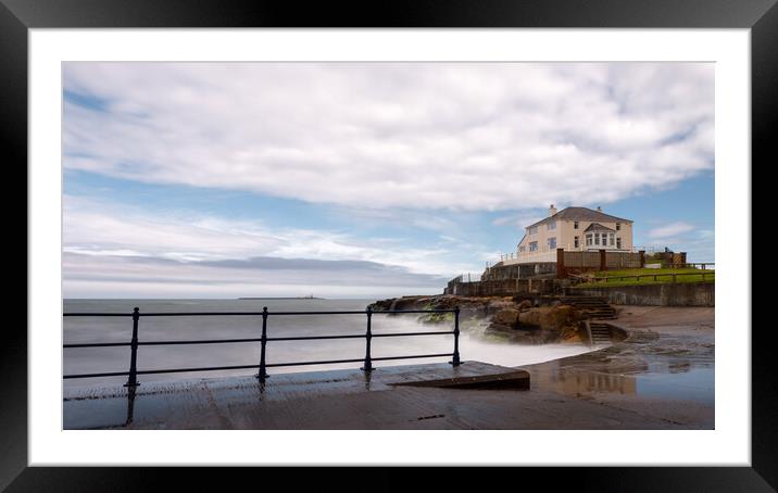 The Cliff House at Amble Framed Mounted Print by Mark Jones