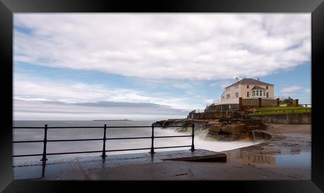 The Cliff House at Amble Framed Print by Mark Jones