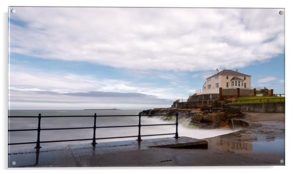 The Cliff House at Amble Acrylic by Mark Jones