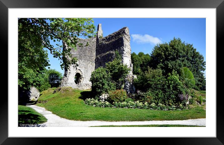 France Domfront château Castle Orne 61700 Framed Mounted Print by Malcolm White