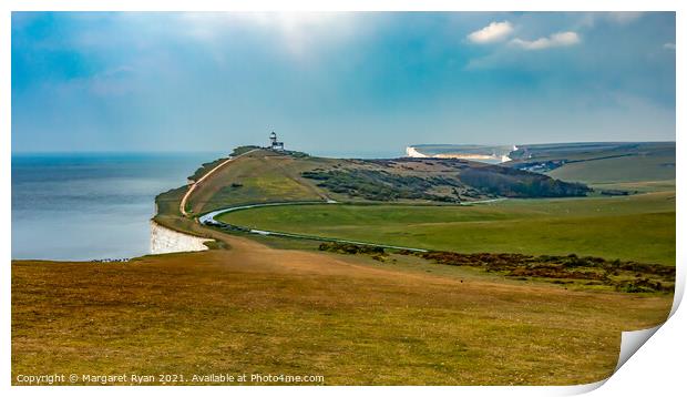 Towering Over the Sussex Coast Print by Margaret Ryan