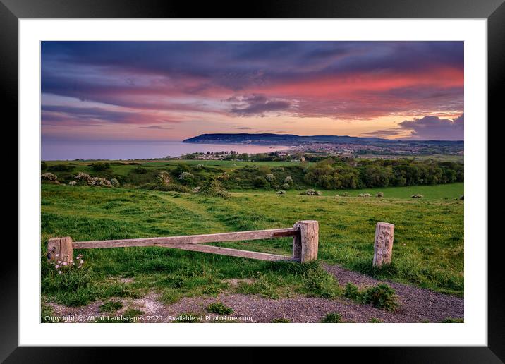 Culver Down Sandown Isle Of Wight Framed Mounted Print by Wight Landscapes