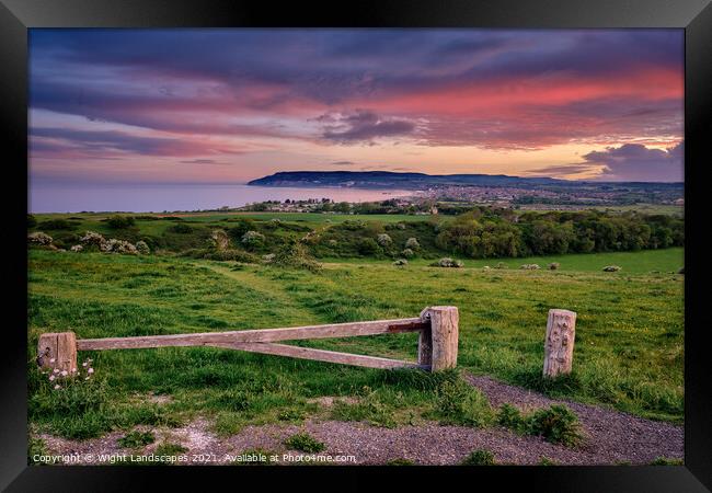 Culver Down Sandown Isle Of Wight Framed Print by Wight Landscapes