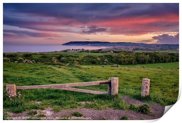 Culver Down Sandown Isle Of Wight Print by Wight Landscapes
