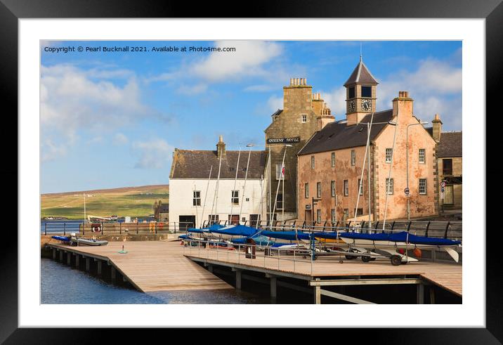 Lerwick Quay Shetland Scotland Framed Mounted Print by Pearl Bucknall