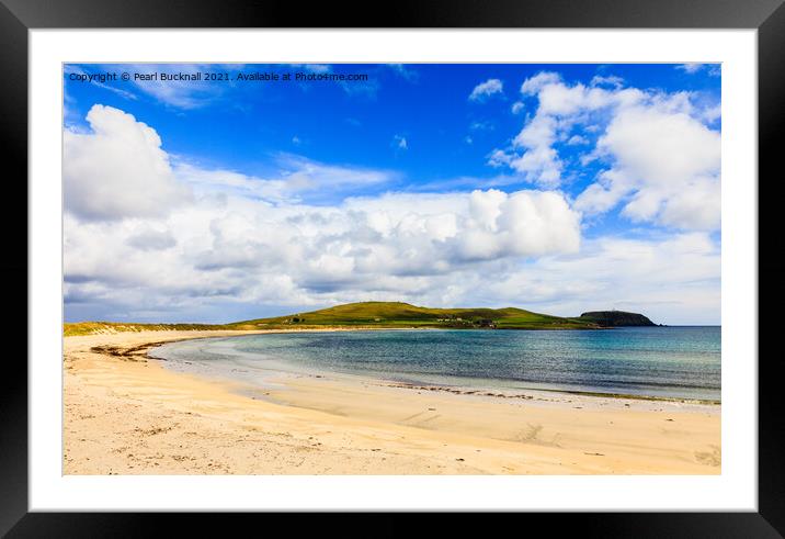 West Voe Beach and Sumburgh Head Shetland Scotland Framed Mounted Print by Pearl Bucknall