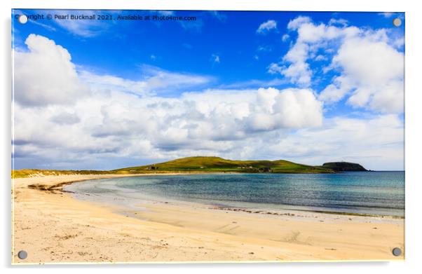 West Voe Beach and Sumburgh Head Shetland Scotland Acrylic by Pearl Bucknall
