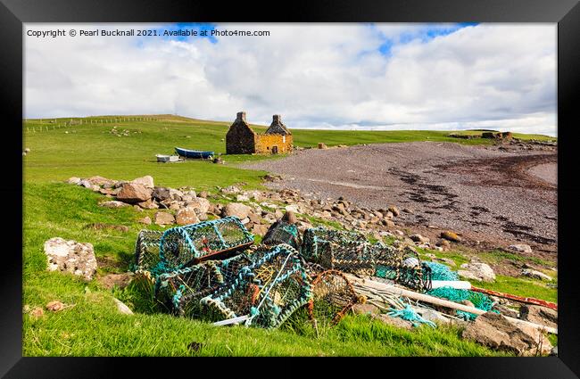 Shetland Coastal Landscape Scotland Framed Print by Pearl Bucknall