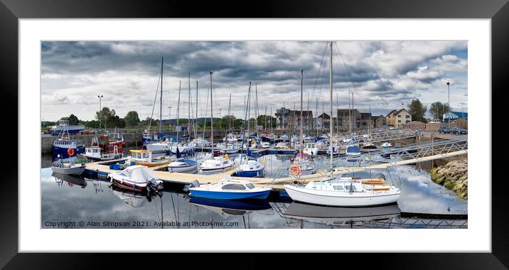 Nairn Harbour Framed Mounted Print by Alan Simpson